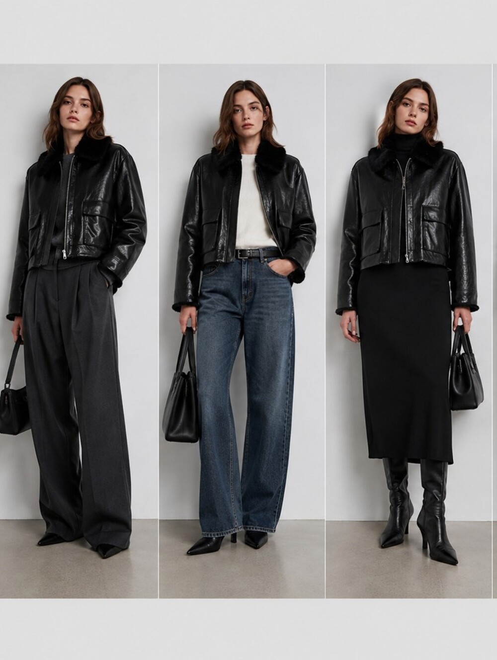 Zara:FAUX LEATHER JACKET(S)